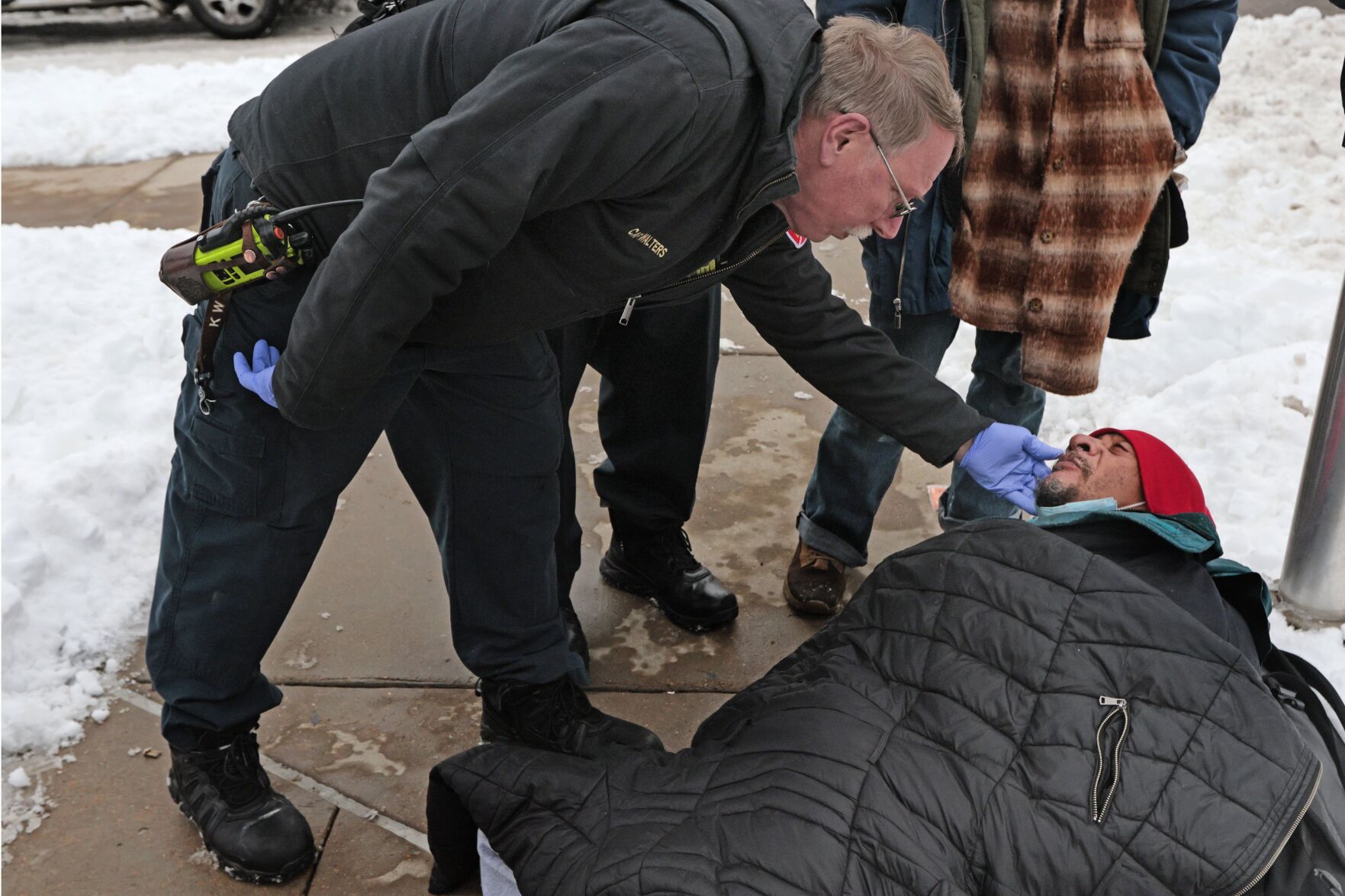 Homeless endure cold
